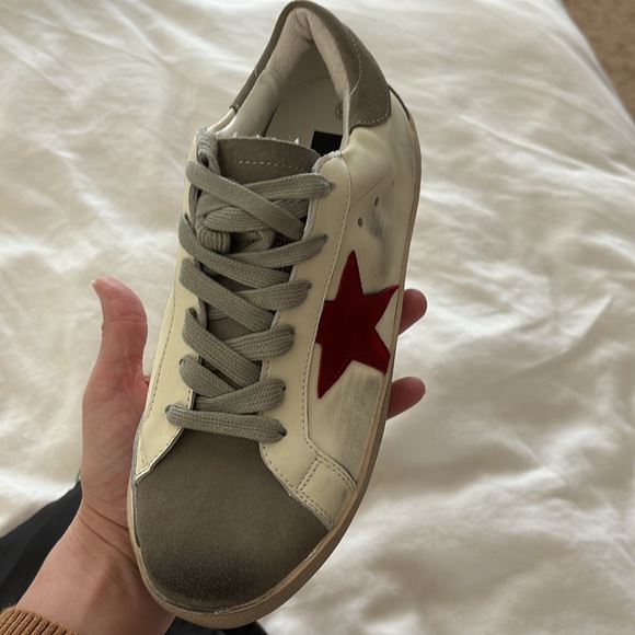 Designer inspired GG star sneakers grey and red! - Picture 2 of 6